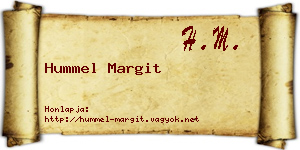 Hummel Margit névjegykártya